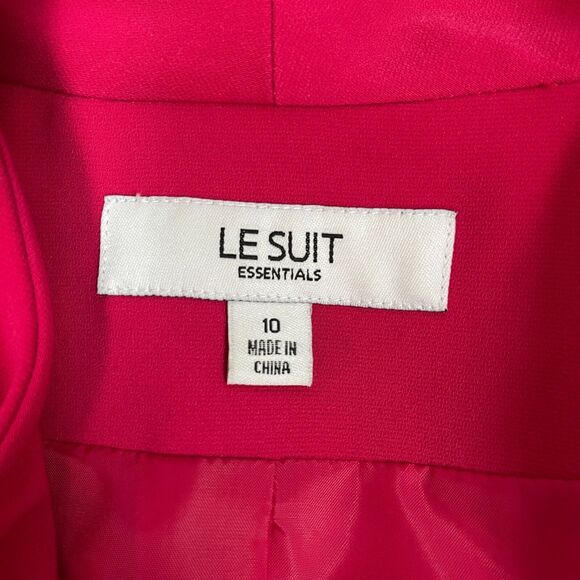 Le Suit Essentials Women's Suit Blazer Size 10 Pink Lined - Picture 7 of 9